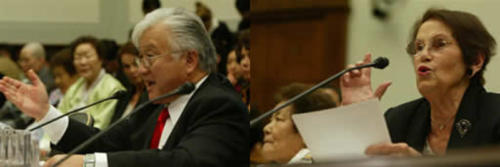 20070215 Honda and Jan Ruff O herne at Congressional Hearing